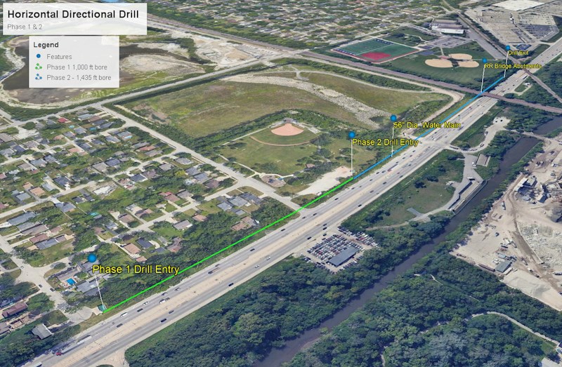 Directional Drill With Challenges | Electric Conduit Construction