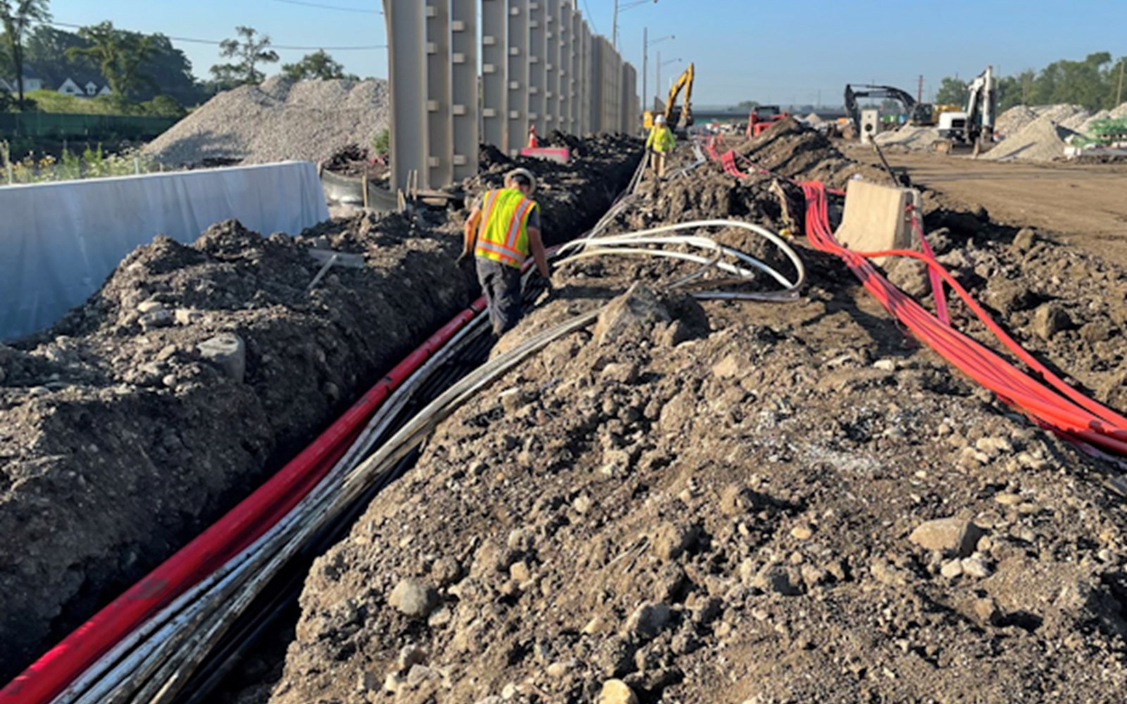 Double Stack Conduit Routing Building Intelligent Transportation Systems | Electric Conduit Construction