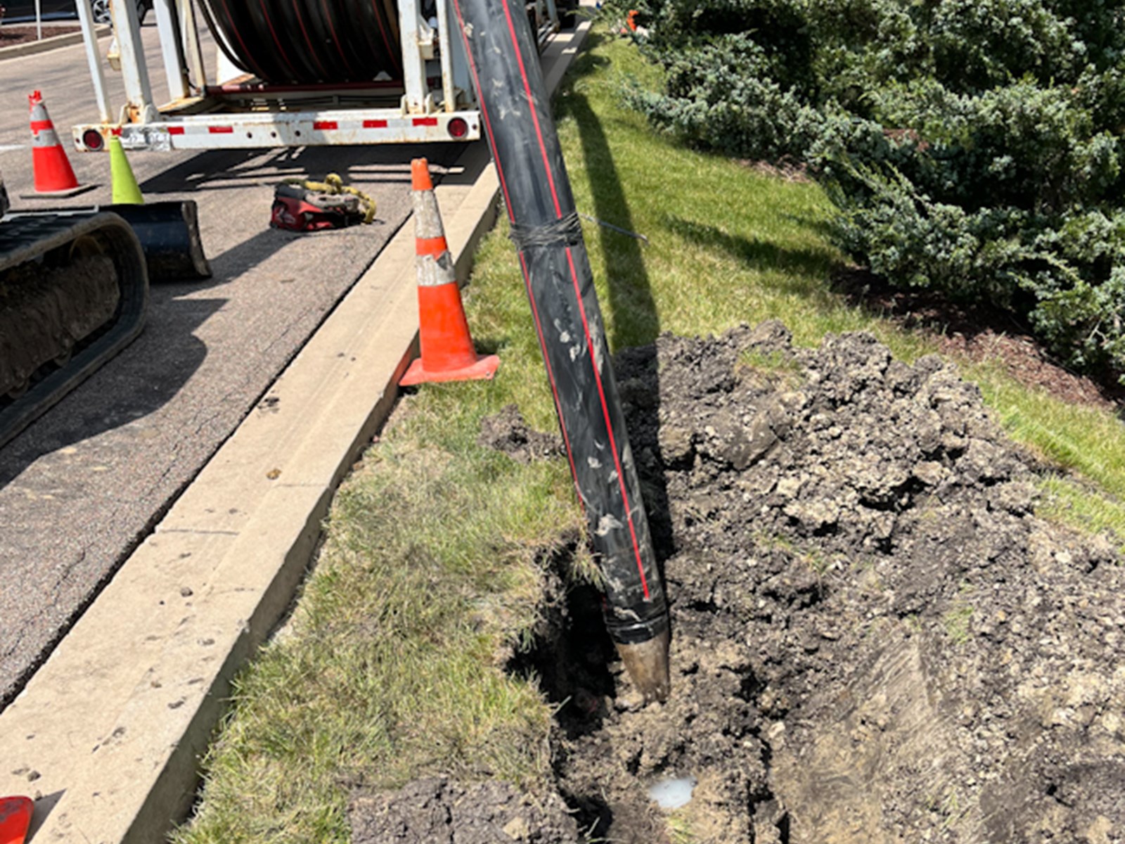 Slab Conduit Rope Pulling 5,000 ft. - 34 Kv. - Two Weeks | Electric Conduit Construction
