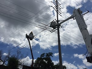 Aerial fiber placement